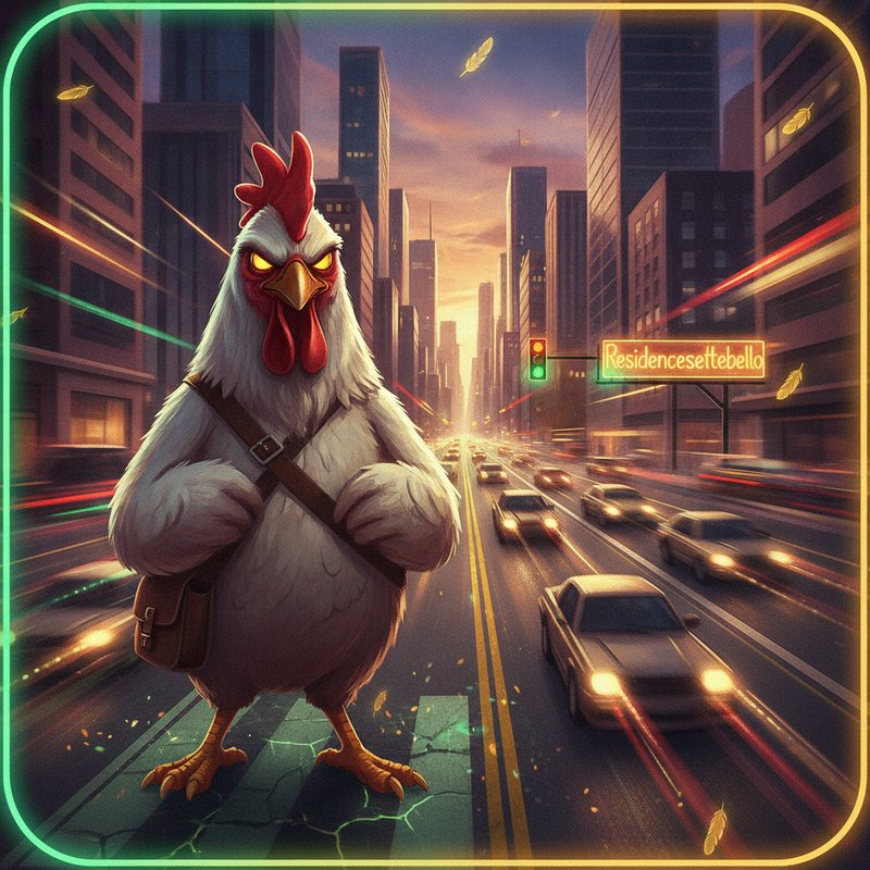 Chicken Road 2 - il pollo protagonista pronto ad attraversare la strada
